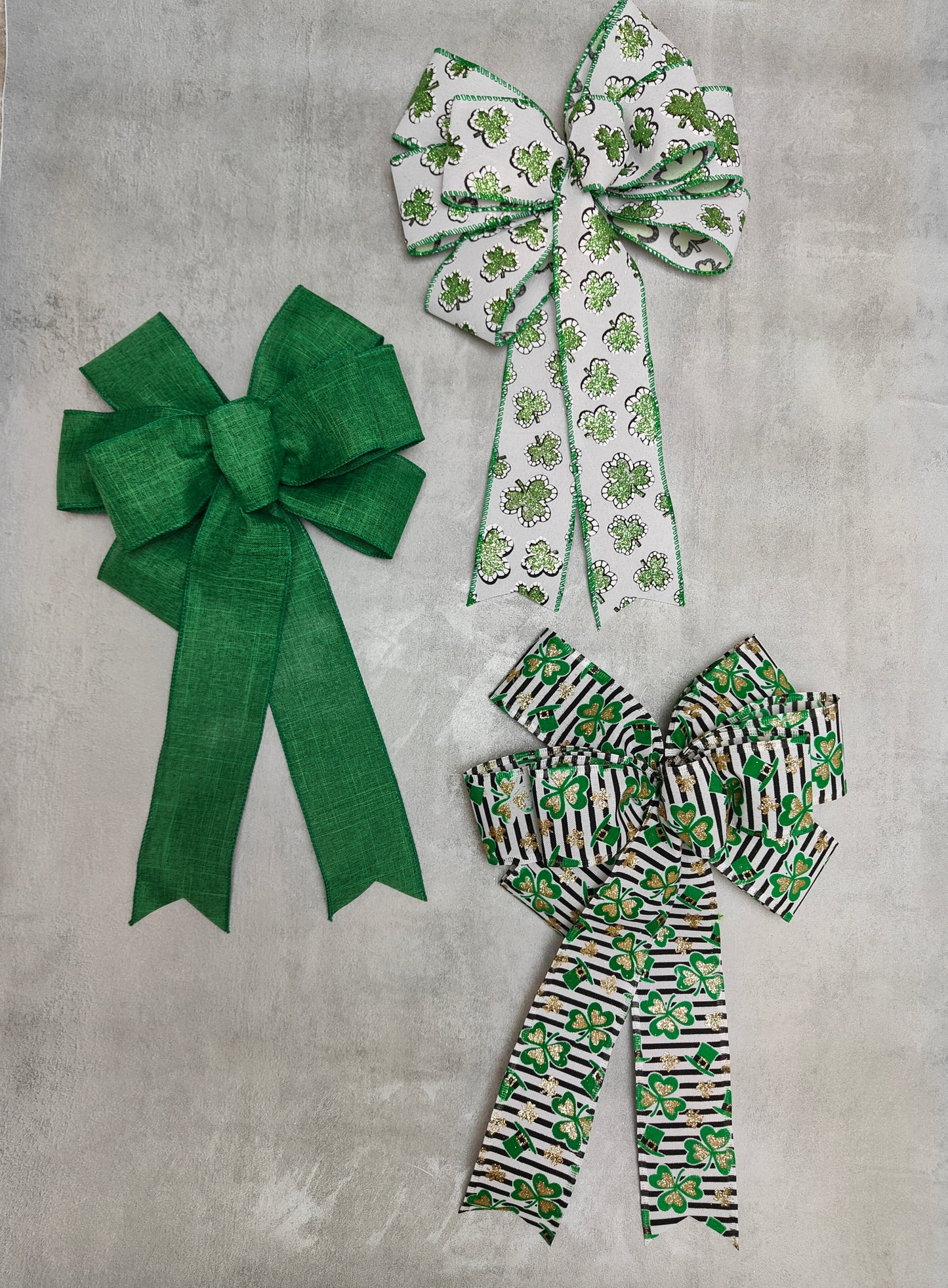 St Patrick's Day bows wreath